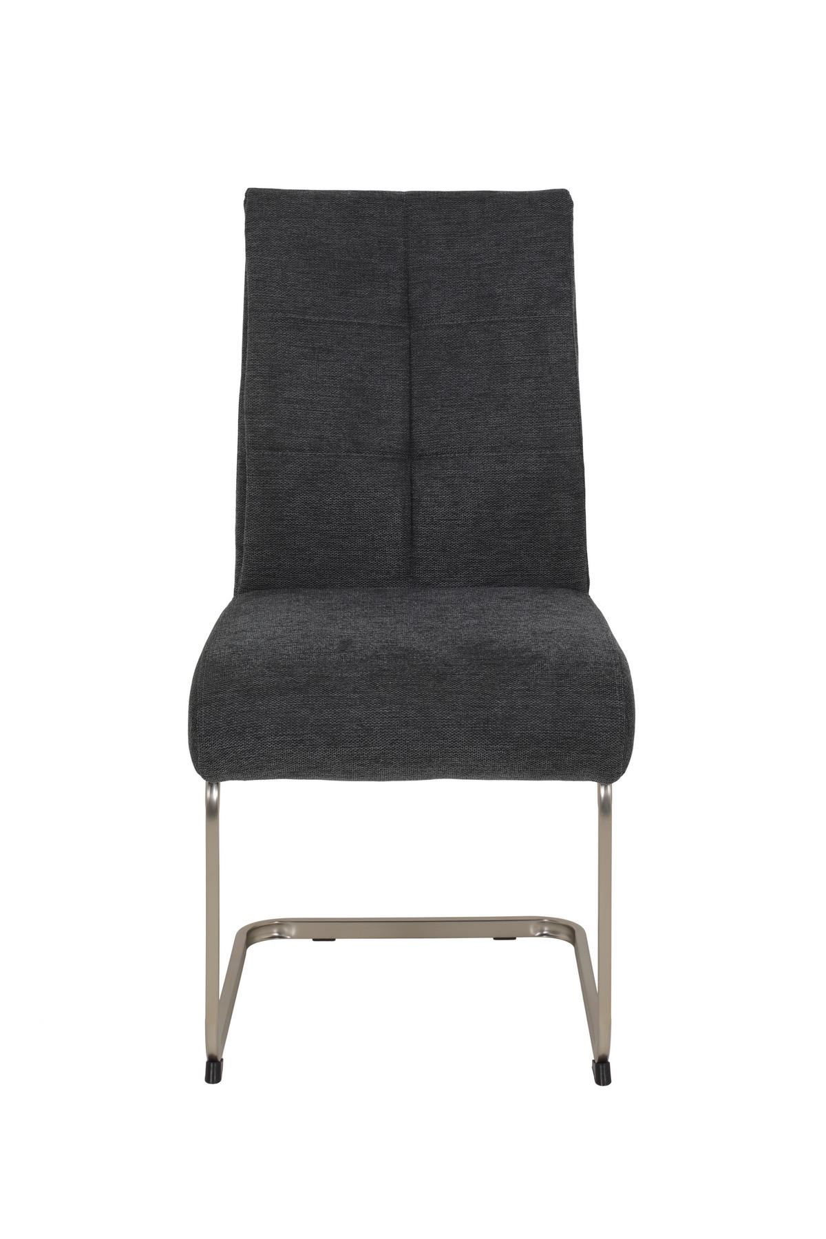 SCHWINGSTUHL-SET 2 Stück  in Stahl Flachgewebe  - Edelstahlfarben/Anthrazit, MODERN, Textil/Metall (50/99/66cm) - MID.YOU