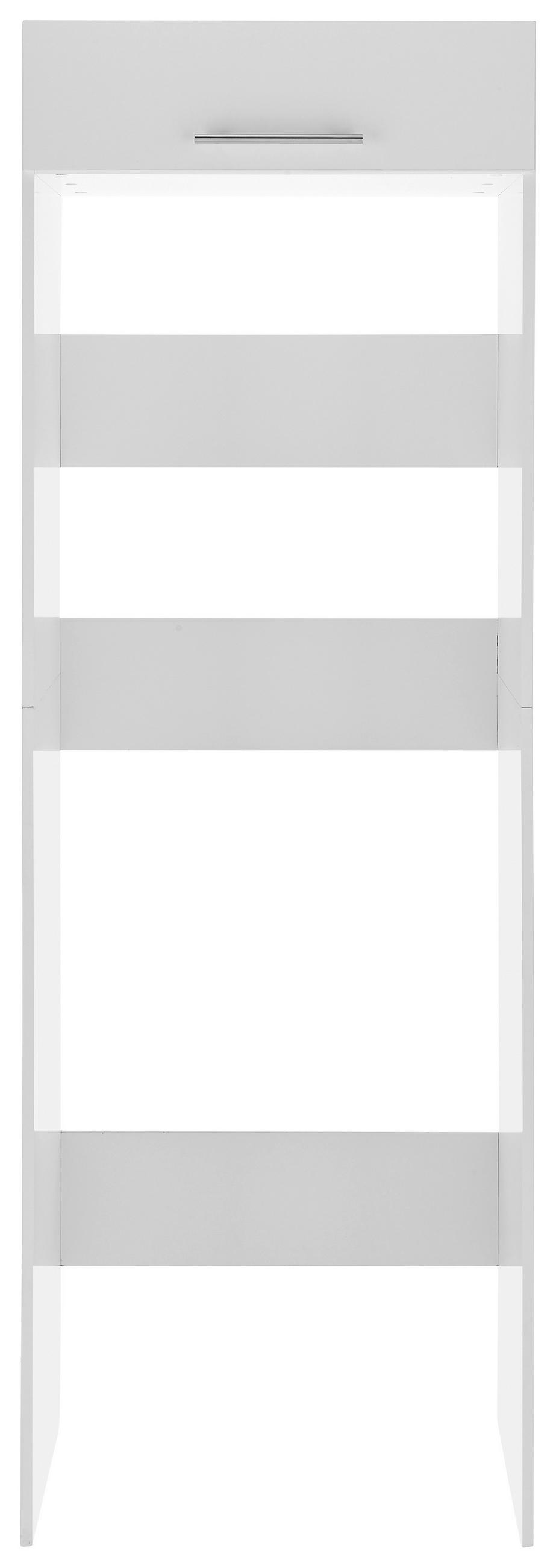 SKÅP FÖR TVÄTTMASKIN 67,4/200/67,6 cm  i vit  - stålfärgad/vit, Klassisk, metall/trämaterial (67,4/200/67,6cm) - Respekta