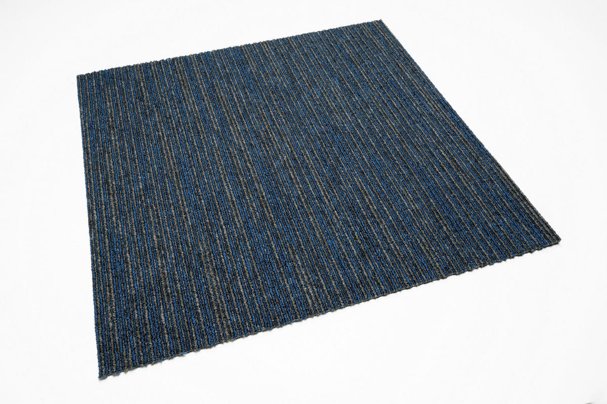 TEPPICHFLIESE 50/50 cm  in Blau, Grau  - Blau/Grau, Basics, Textil (50/50cm)