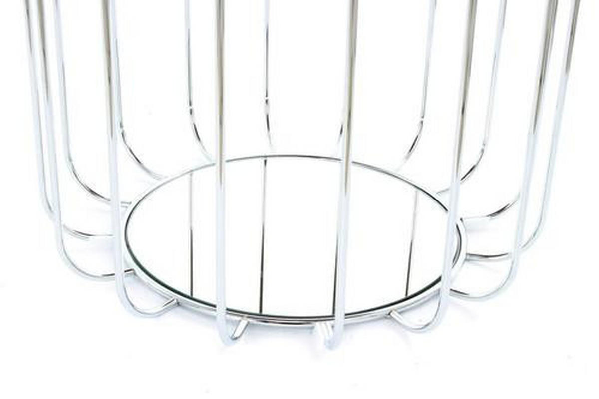 PRÍRUČNÝ STOLÍK, strieborná, mätovozelená - mätovozelená/strieborná, Basics, kov/kompozitné drevo (50/50/45cm)