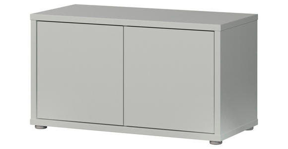 GARDEROBENBANK - Hellgrau/Grau, MODERN, Kunststoff (74,5/41,5/34,9cm) - Carryhome
