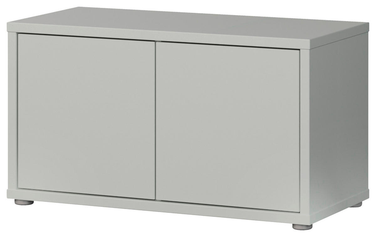 GARDEROBENBANK - Hellgrau/Grau, MODERN, Kunststoff (74,5/41,5/34,9cm) - Carryhome