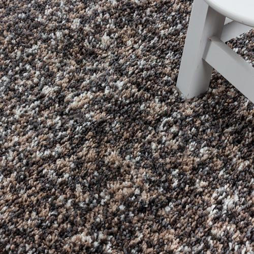 Thumbnail - Novel Hochflorteppich Enjoy, Taupe, Textil, Karo, rechteckig, 160x230 cm, Oeko-Tex® Standard 100, für Fußbodenheizung ge...