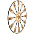 WANDUHR Naturfarben, Schwarz 80,5/80,5/7 cm  - Schwarz/Naturfarben, LIFESTYLE, Holz/Metall (80,5/80,5/7cm) - Landscape