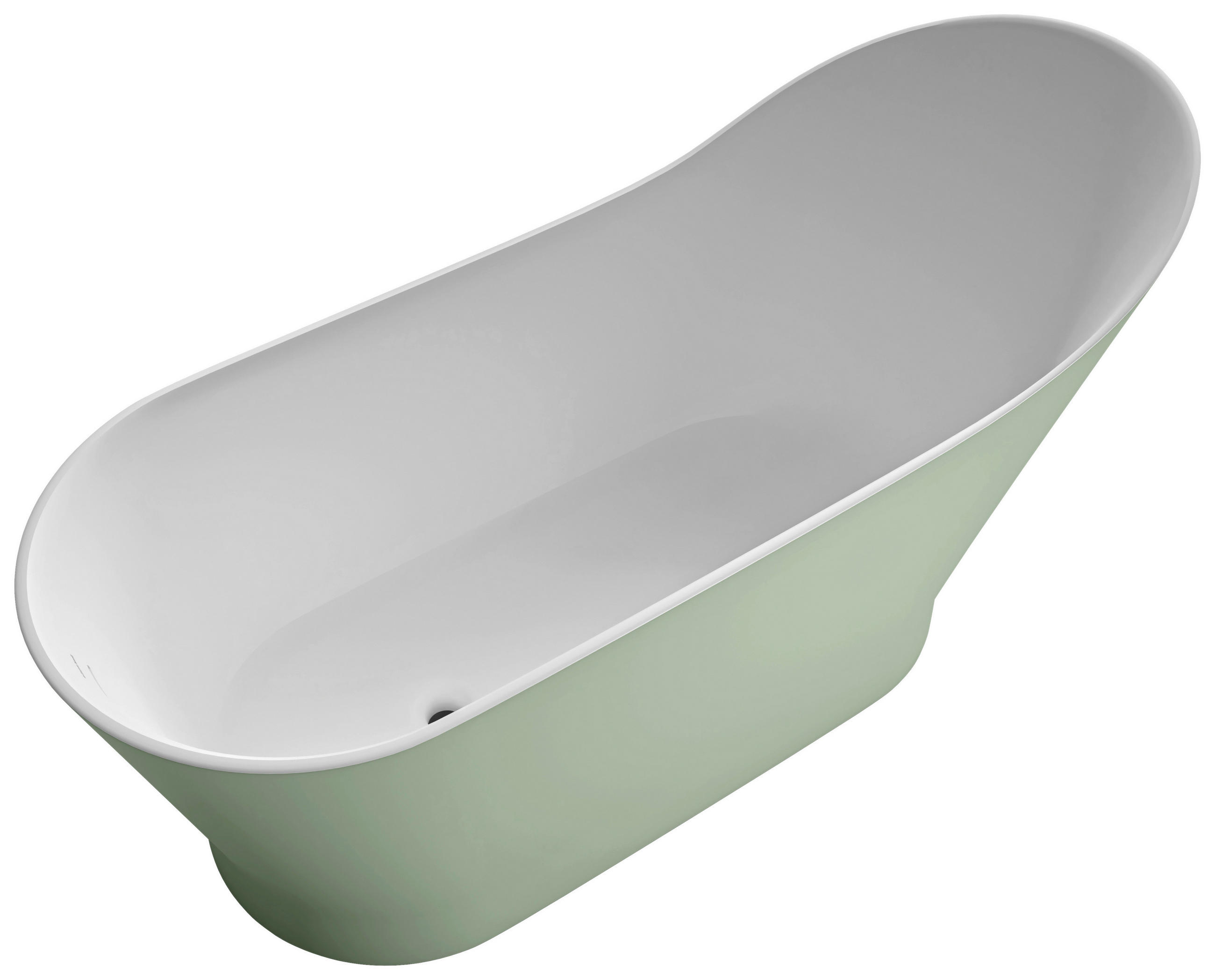 BADEWANNE - Weiss/Grün, Basics, Stein (171,9/78,1/69,5cm) - Dieter Knoll