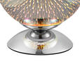 TISCHLEUCHTE Galaxy 20/25 cm  - Chromfarben, LIFESTYLE, Glas/Metall (20/25cm) - Novel