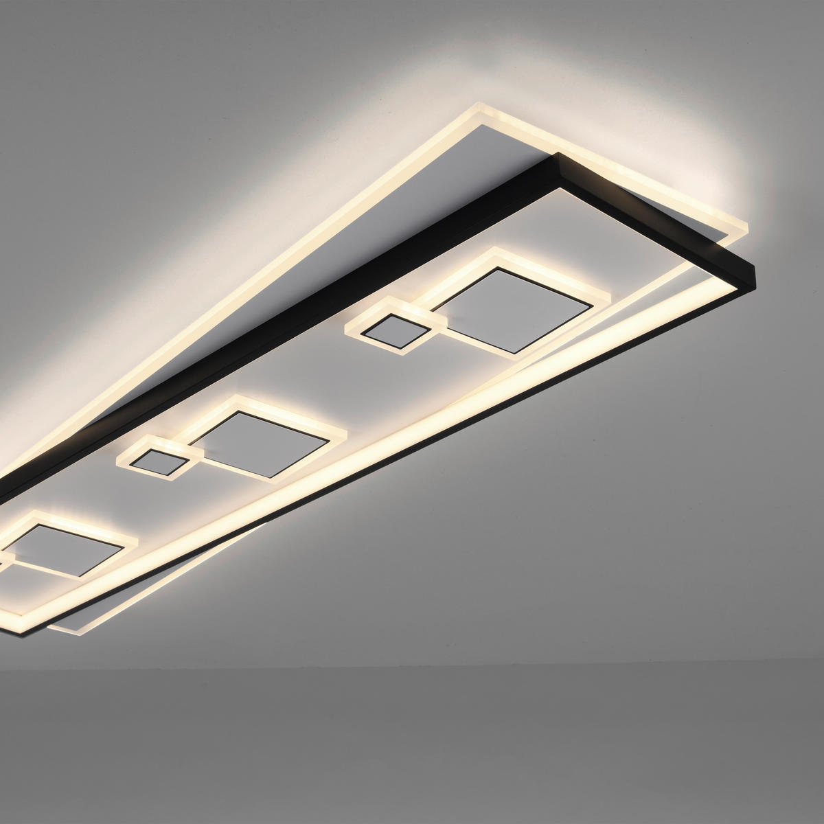 STROPNÍ LED SVÍTIDLO, 97,5/30/5,5 cm - Basics, kov/plast (97,5/30/5,5cm)