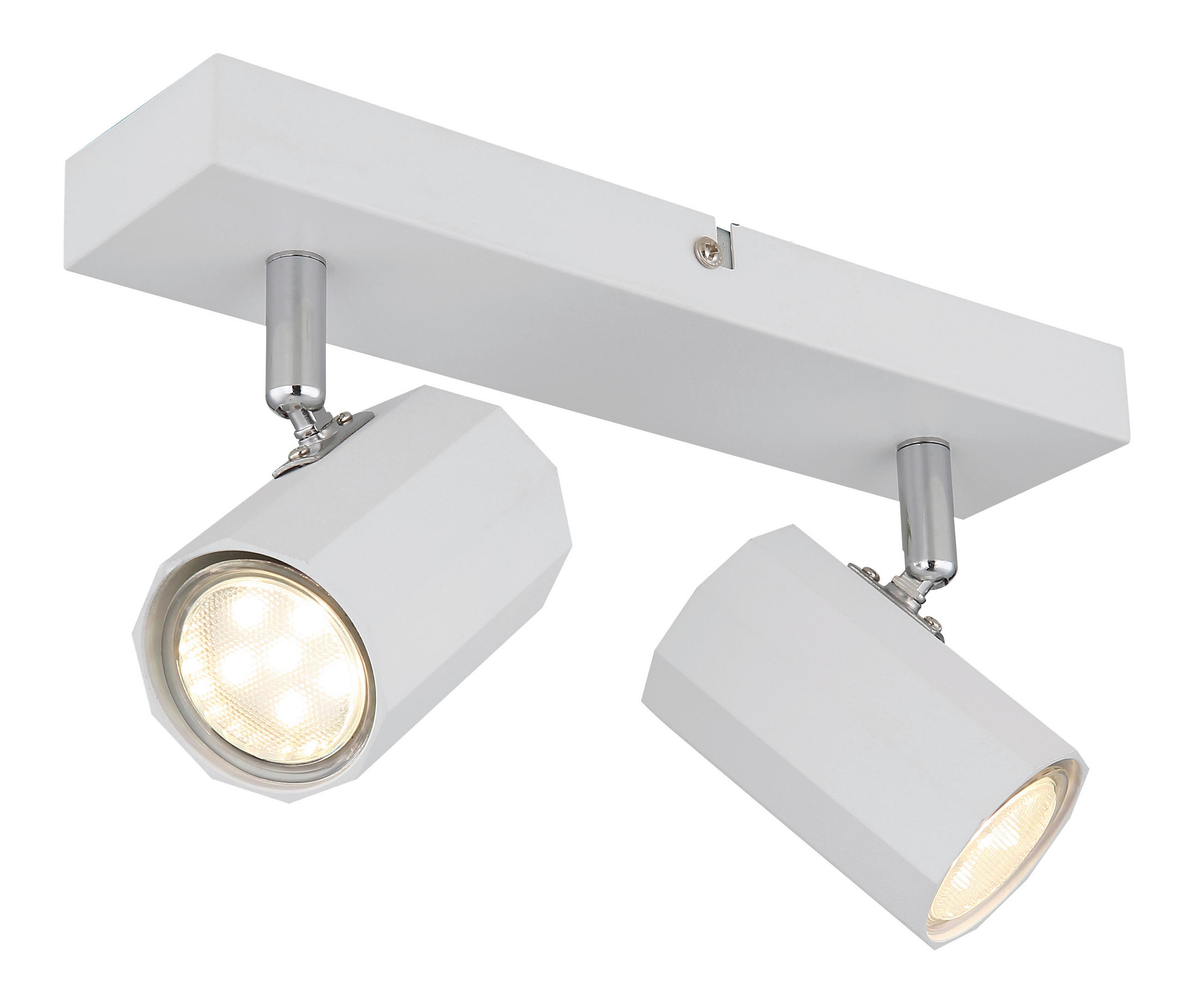 BODOVÉ SVÍTIDLO, 25 W/GU10, 26/6/14,5 cm - bílá, Design, kov (26/6/14,5cm) - Globo