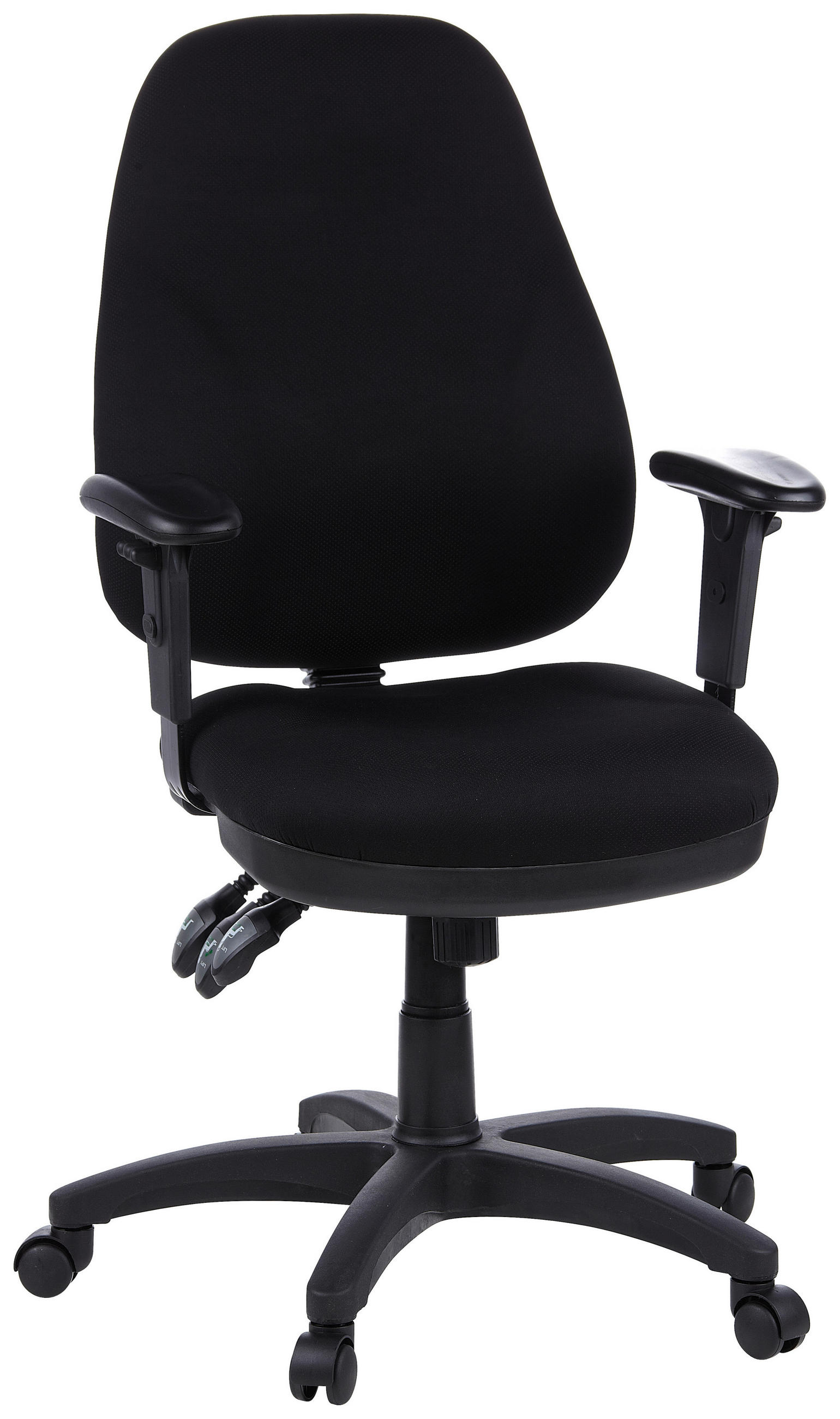 OTOČNÁ ŽIDLE, plochá tkanina, černá - černá, Basics, textil/plast (58/121/46cm) - MID.YOU