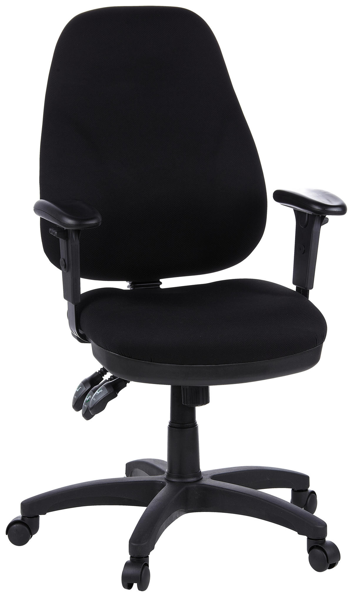 OTOČNÁ ŽIDLE, plochá tkanina, černá - černá, Basics, textil/plast (58/121/46cm) - MID.YOU