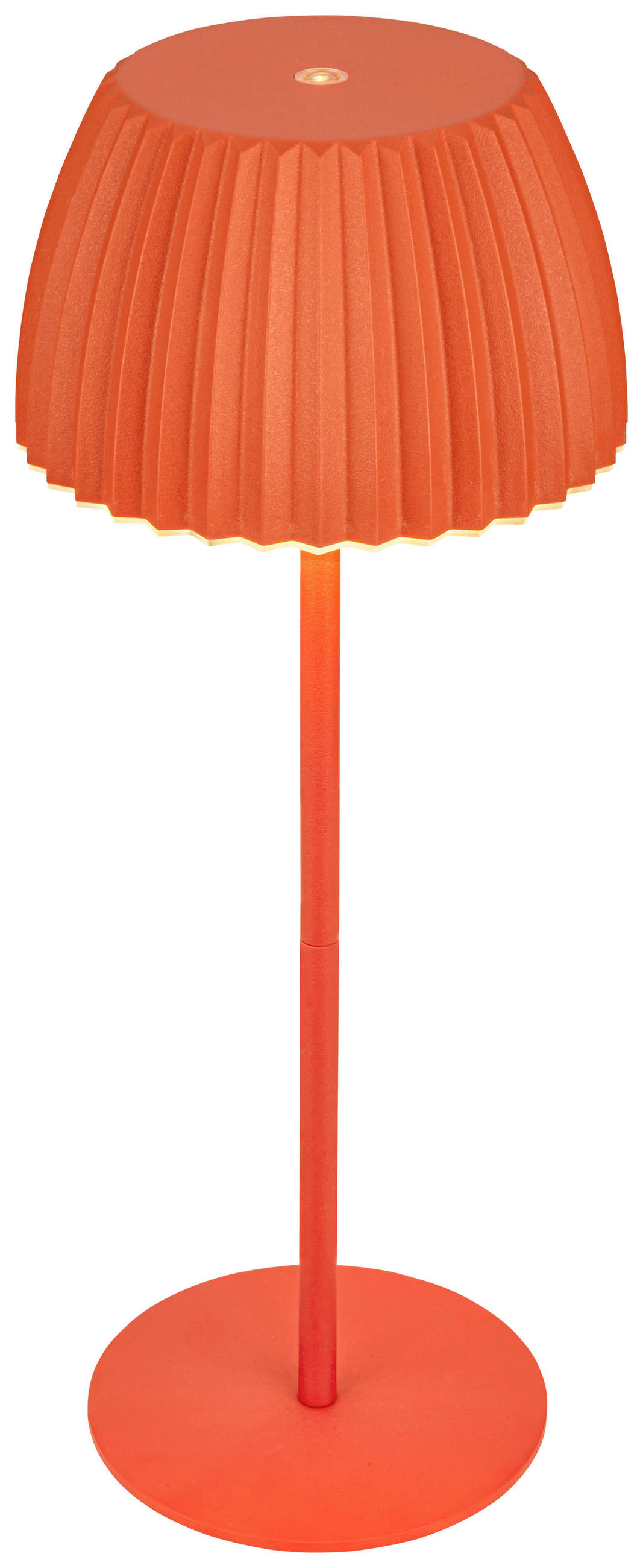 AKKU-TISCHLEUCHTE 14,5/36,5 cm  - Orange, Basics, Kunststoff/Metall (14,5/36,5cm)