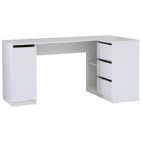 ECKSCHREIBTISCH  in Weiss  - Weiss, Modern, Holzwerkstoff (154/77/84.5cm) - MID.YOU