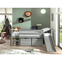 SPIELBETT Rollrost, Bettschublade, Absturzsicherung 90/200 cm  in Grau  - Grau, MODERN, Holz/Holzwerkstoff (90/200cm) - MID.YOU