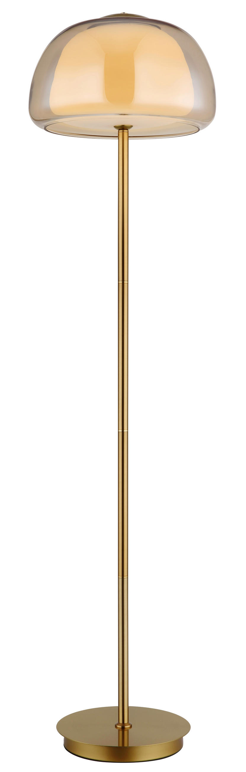 STOJACÍ LED LAMPA, 38/150 cm  - bílá/jantarové barvy, Design, kov/plast (38/150cm) - Globo