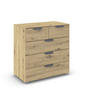 KOMMODE  in 80/81/42 cm  - Dunkelgrau/Eiche Artisan, Design, Holzwerkstoff/Metall (80/81/42cm) - Carryhome
