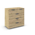 KOMMODE  in 80/81/42 cm  - Dunkelgrau/Eiche Artisan, Design, Holzwerkstoff/Metall (80/81/42cm) - Carryhome