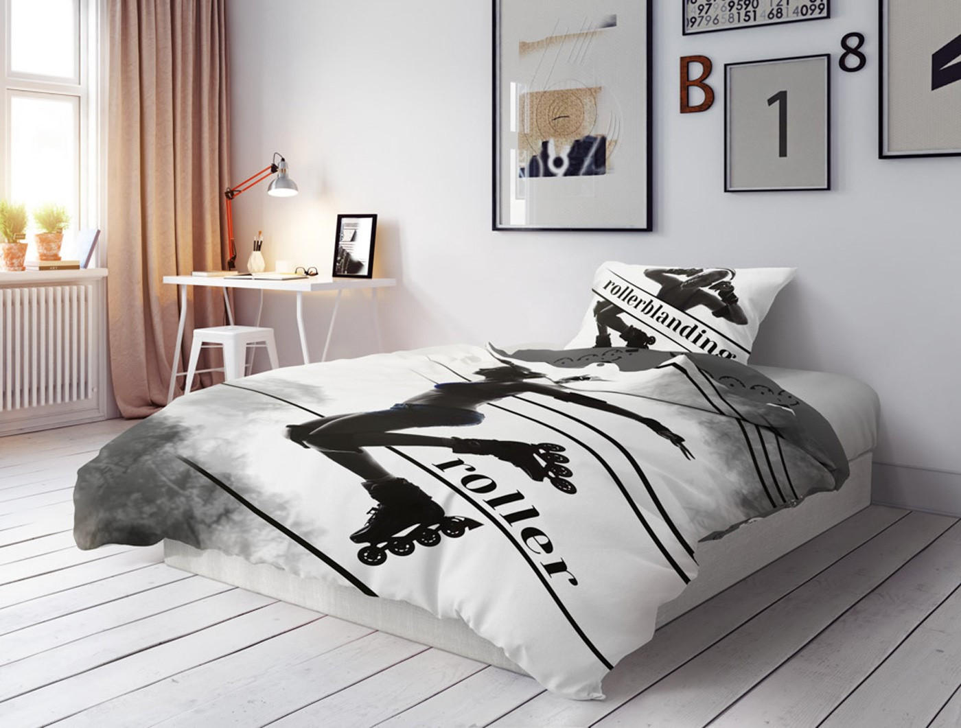 DEČJA POSTELJINA 140/200 cm renforcé tkanina siva  - siva, Konvencionalno, tekstil (140/200cm)