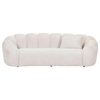BIGSOFA in Chenille Creme  - Creme/Schwarz, KONVENTIONELL, Kunststoff/Textil (248/78/112cm) - Carryhome