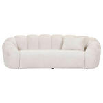 BIGSOFA in Chenille Creme  - Creme/Schwarz, KONVENTIONELL, Kunststoff/Textil (248/78/112cm) - Carryhome