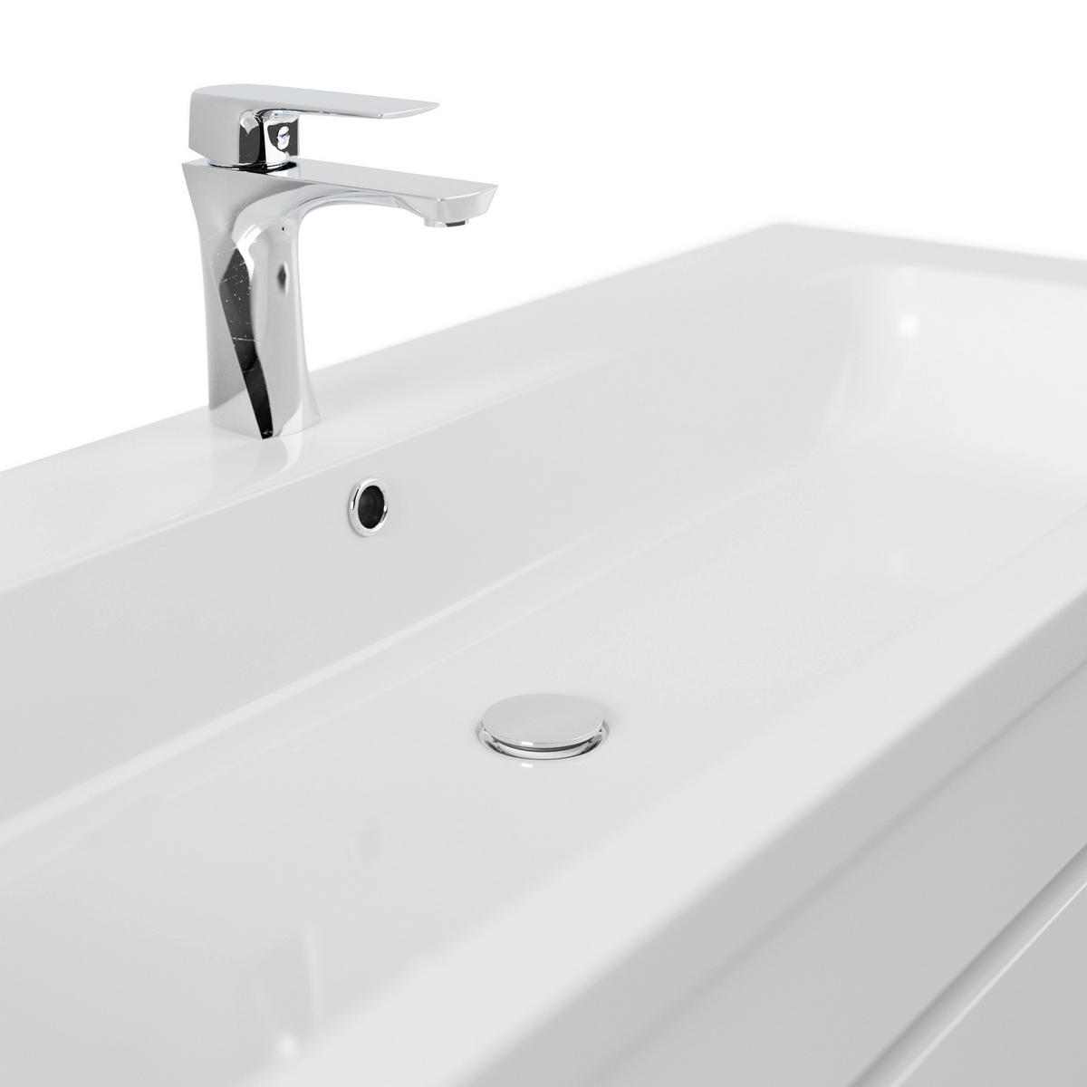 WASCHTISCHKOMBI 120 cm  - Weiß Hochglanz/Weiß, Basics, Holzwerkstoff/Stein (120cm) - MID.YOU