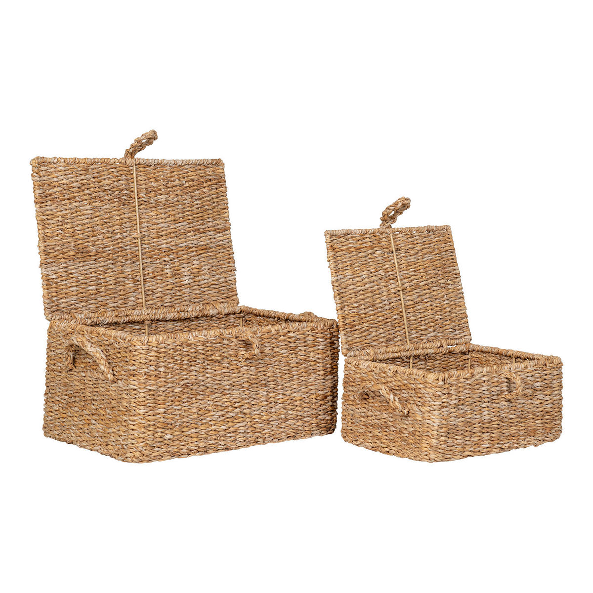 KORBSET - Hellbraun, Design, Holz/Metall (30/15/22cm)
