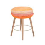 HOCKER in Holz, Metall, Kunststoff, Textil, Papier Naturfarben, Pink  - Pink/Multicolor, Trend, Holz/Papier (29/42cm) - Ambia Home