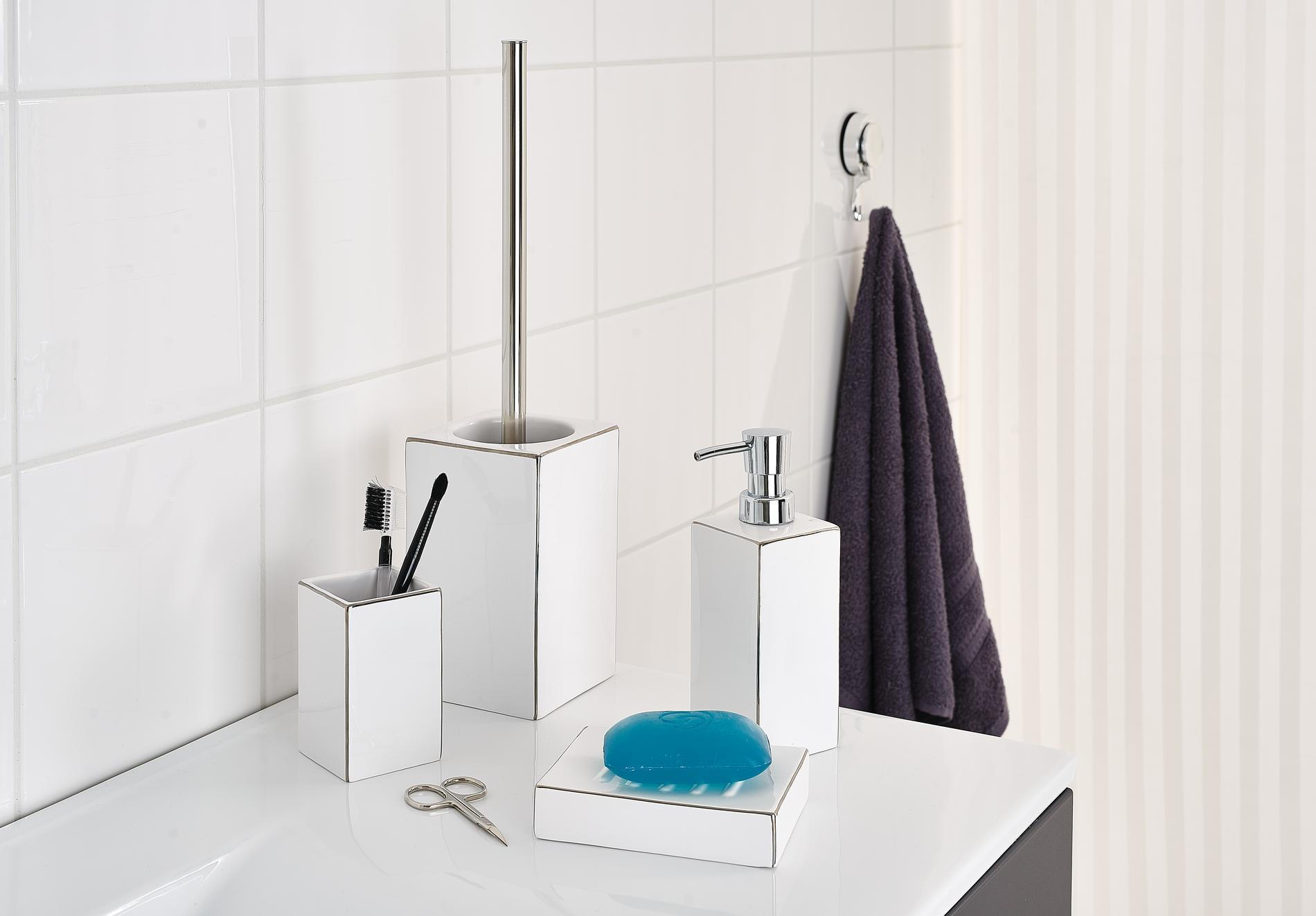SEIFENSCHALE Keramik  - Weiß, Basics, Keramik (13,2/3/9,2cm) - Sadena