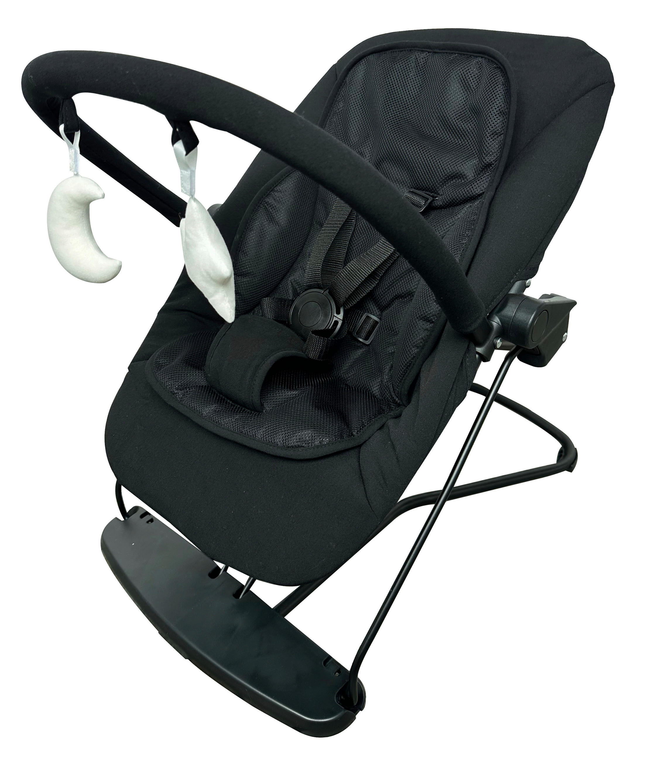 SCHAUKELWIPPE LUNCH Schwarz - Schwarz, Basics, Kunststoff/Textil (66/45/48-58cm) - My Baby Lou