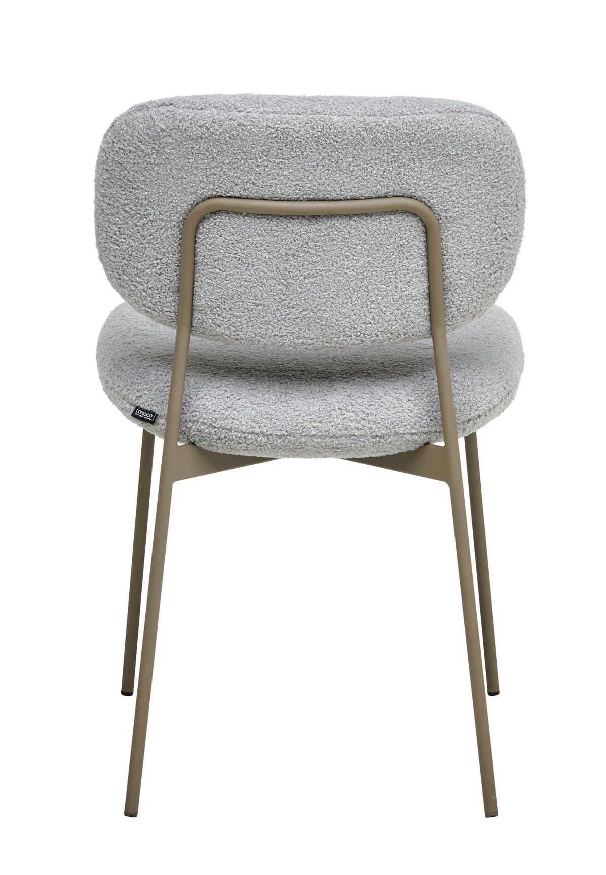 STUHL  in Eisen Teddystoff Holz, Metall, Textil  - Taupe/Hellgrau, MODERN, Holz/Textil (49,5/82/56,5cm) - Lomoco