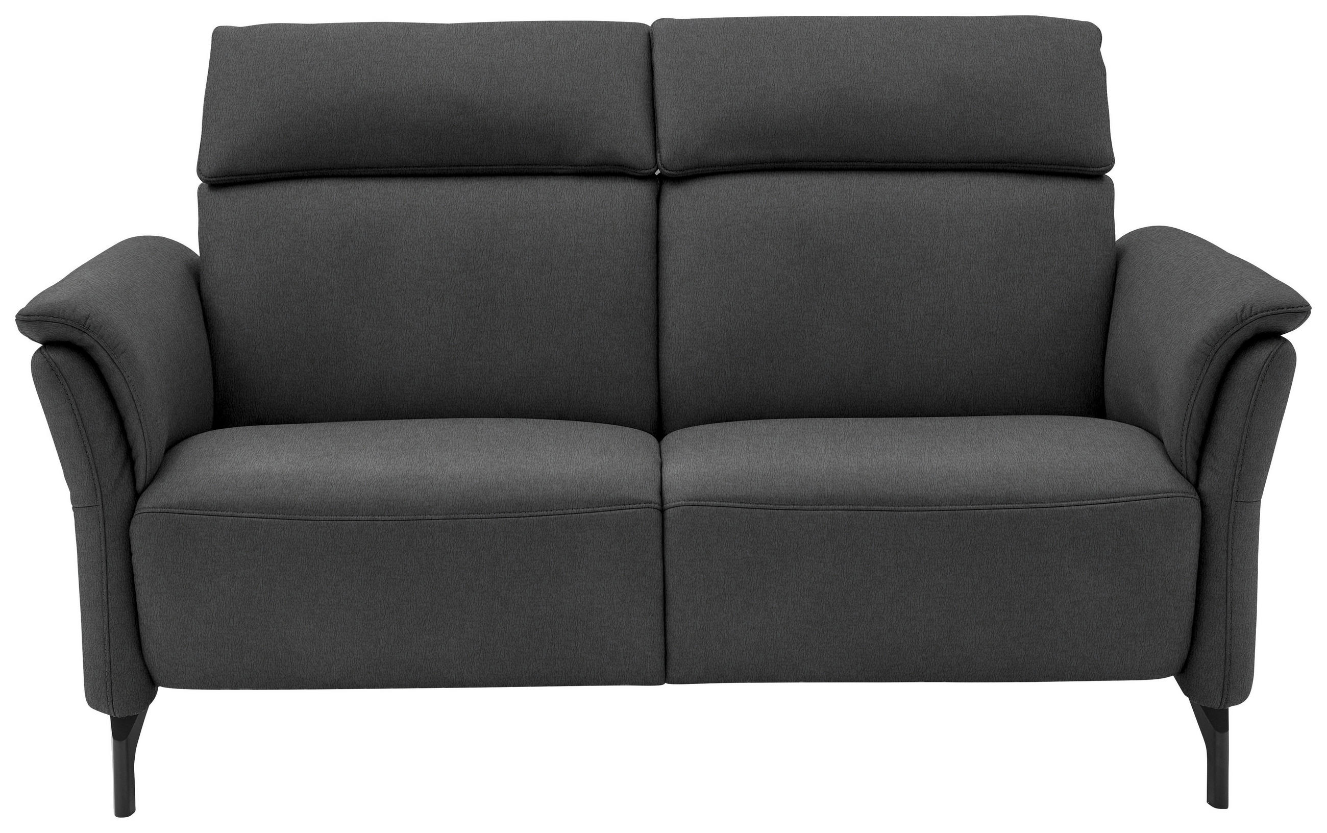 2-SITZER-SOFA in Mikrofaser Dunkelgrau - Dunkelgrau/Schwarz, Konventionell, Textil/Metall (178/103/95cm) - Dieter Knoll