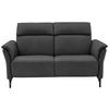 2-SITZER-SOFA in Mikrofaser Dunkelgrau  - Dunkelgrau/Schwarz, Konventionell, Textil/Metall (178/103/95cm) - Dieter Knoll