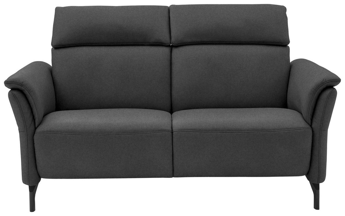 2-SITZER-SOFA in Mikrofaser Dunkelgrau  - Dunkelgrau/Schwarz, Konventionell, Textil/Metall (178/103/95cm) - Dieter Knoll