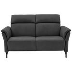 2-SITZER-SOFA  in Mikrofaser Dunkelgrau  - Dunkelgrau/Schwarz, KONVENTIONELL, Textil/Metall (178/103/95cm) - Dieter Knoll
