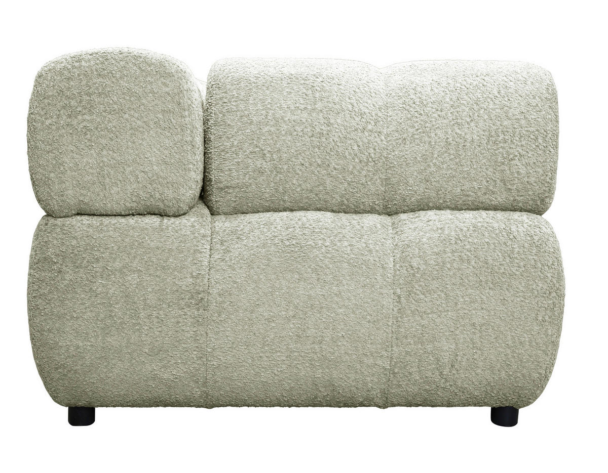 ECKSOFA ZAK in Bouclé Beige  280/186 cm  - Beige/Schwarz, Design, Kunststoff/Textil (280/186cm) - MID.YOU