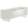 LOWBOARD Weiss, Alufarben  160/51/45 cm  - Weiss/Alufarben, Design, Glas/Holzwerkstoff (160/51/45cm) - Moderano