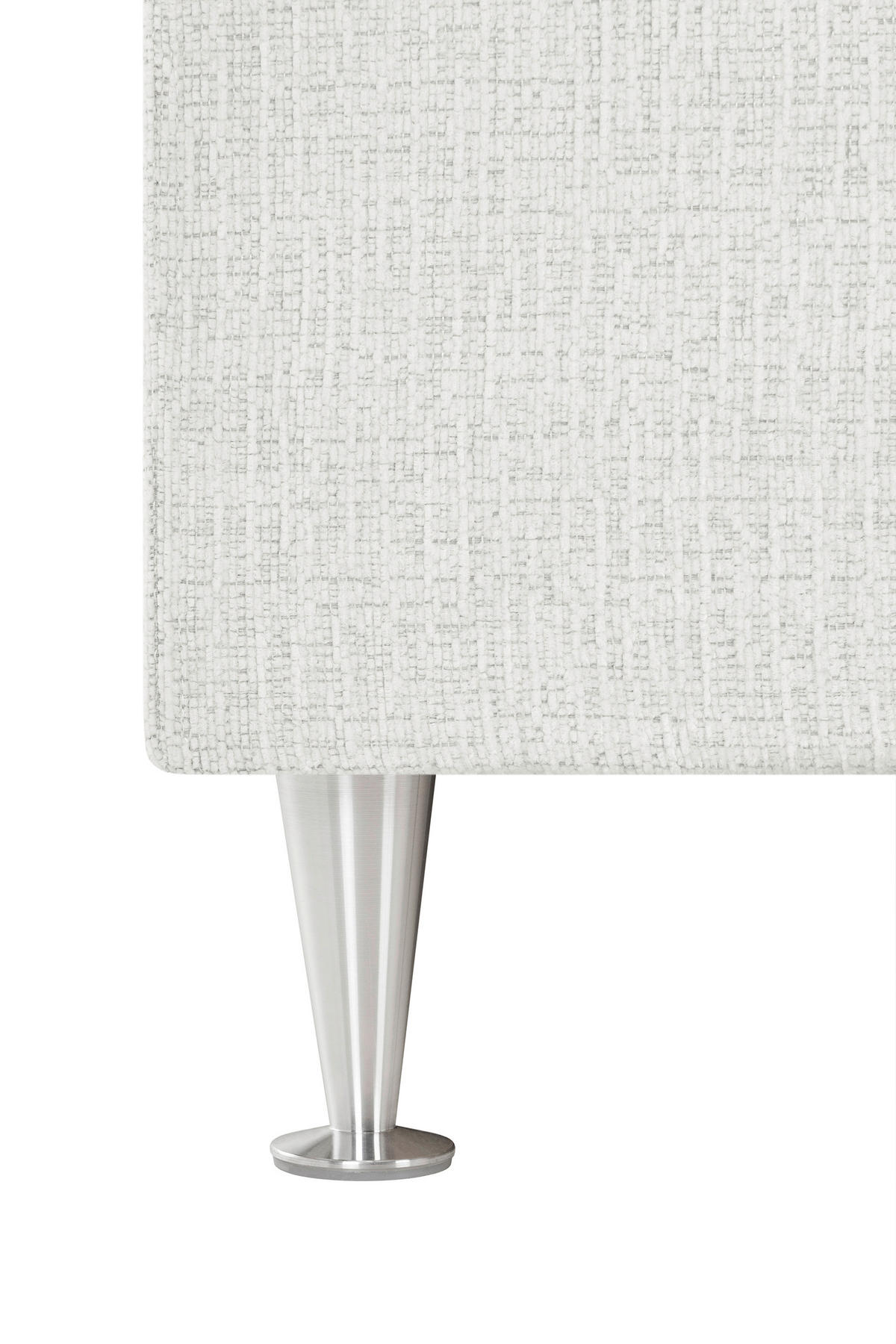 KONTINENTALSÄNG 140/200 cm  i cremefärgad  - aluminiumfärg/cremefärgad, Klassisk, metall/trä (140/200cm) - Best Price