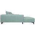 ECKSOFA  in Chenille Hellblau  222/279 cm  - Schwarz/Hellblau, KONVENTIONELL, Kunststoff/Textil (222/279cm) - Hom`in