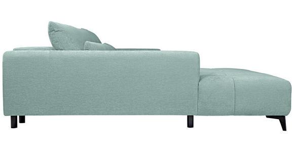 ECKSOFA  in Chenille Hellblau  222/279 cm  - Schwarz/Hellblau, KONVENTIONELL, Kunststoff/Textil (222/279cm) - Hom`in