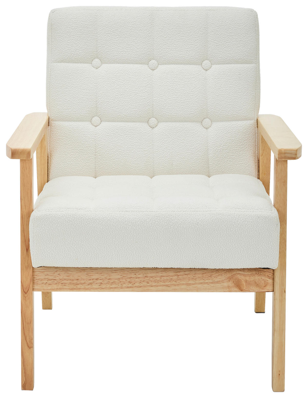 KŘESLO, textil, bílá - bílá/přírodní barvy, Trend, dřevo/textil (64/77,5/67cm) - P & B