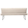 SITZBANK in Metall, Textil Creme, Schwarz  - Creme/Schwarz, Design, Textil/Metall (195/87/65cm) - Dieter Knoll