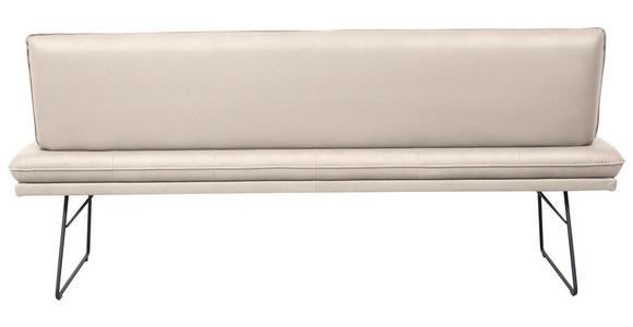 SITZBANK in Metall, Textil Creme, Schwarz  - Creme/Schwarz, Design, Textil/Metall (195/87/65cm) - Dieter Knoll