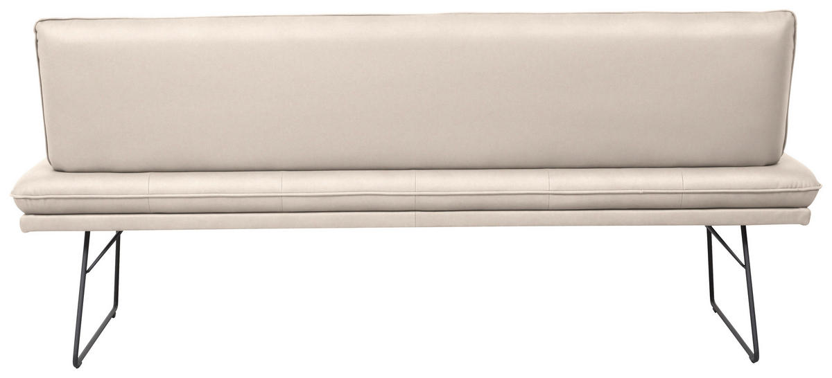 SITZBANK in Metall, Textil Creme, Schwarz  - Creme/Schwarz, Design, Textil/Metall (195/87/65cm) - Dieter Knoll