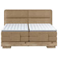 BOXSPRINGBETT 180/200 cm  in Eichefarben, Rostfarben  - Eichefarben/Rostfarben, Natur, Holz/Textil (180/200cm) - Valnatura