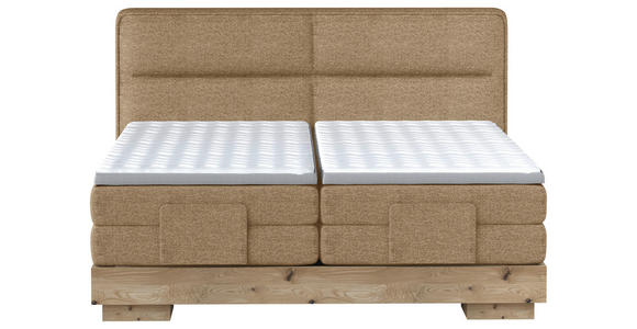 BOXSPRINGBETT 180/200 cm  in Eichefarben, Rostfarben  - Eichefarben/Rostfarben, Natur, Holz/Textil (180/200cm) - Valnatura