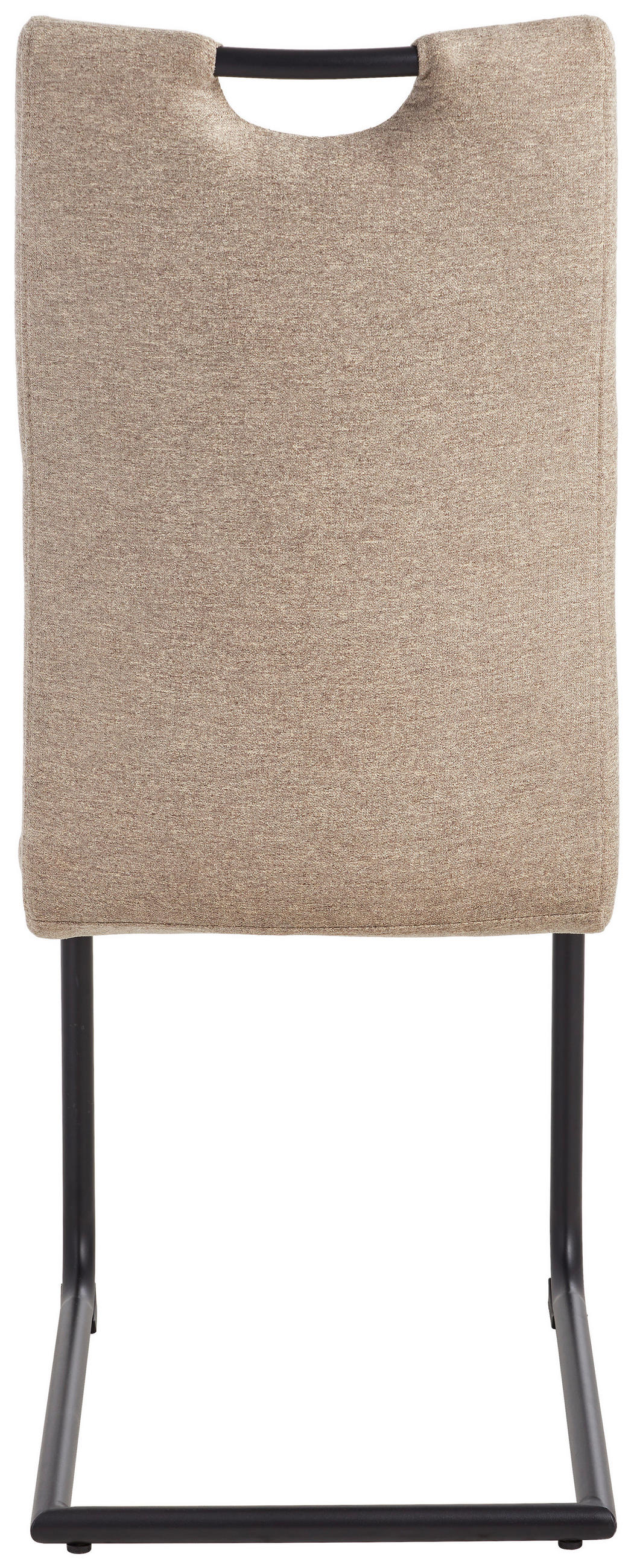 SCHWINGSTUHL  in Eisen Webstoff  - Taupe/Schwarz, Basics, Holz/Textil (43/102/58cm) - MID.YOU