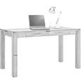 SCHREIBTISCH 140/70/76 cm  in Wildeiche  - Wildeiche/Alufarben, Basics, Holz/Kunststoff (140/70/76cm) - Linea Natura