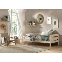 BETT 90/200 cm  in Weiß  - Naturfarben/Weiß, MODERN, Holz (90/200cm) - Vipack
