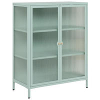 KOMMODE  in 80/101,5/40 cm  - Goldfarben/Mintgrün, Design, Glas/Metall (80/101,5/40cm) - MID.YOU