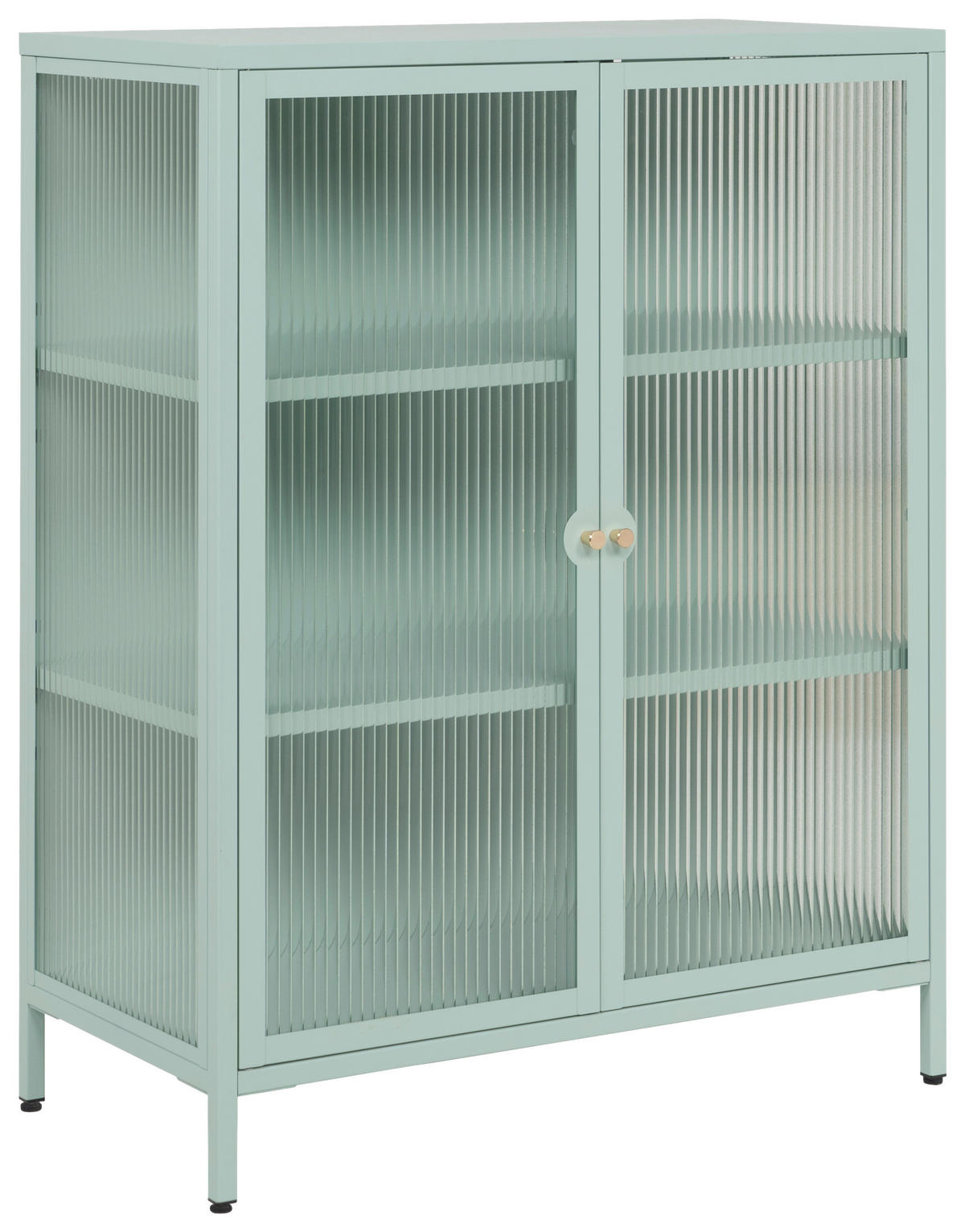 KOMMODE  in 80/101,5/40 cm  - Goldfarben/Mintgrün, Design, Glas/Metall (80/101,5/40cm) - MID.YOU