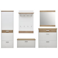 GARDEROBE 5-teilig  in 290/200/32 cm  - Eichefarben/Weiß, Design, Holz/Holzwerkstoff (290/200/32cm) - Dieter Knoll